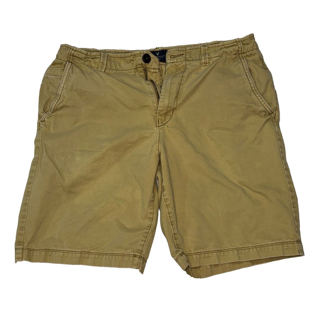 American Eagle Khaki Shorts Men’s Size 33 Classic Fit Casual Chino Tan Brown